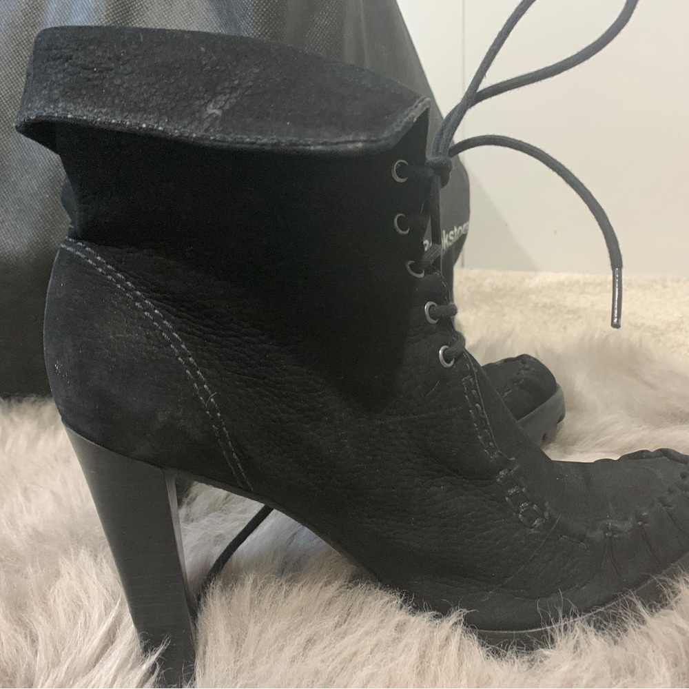 DVF Jameson Suede Black Heeled Booties size 7